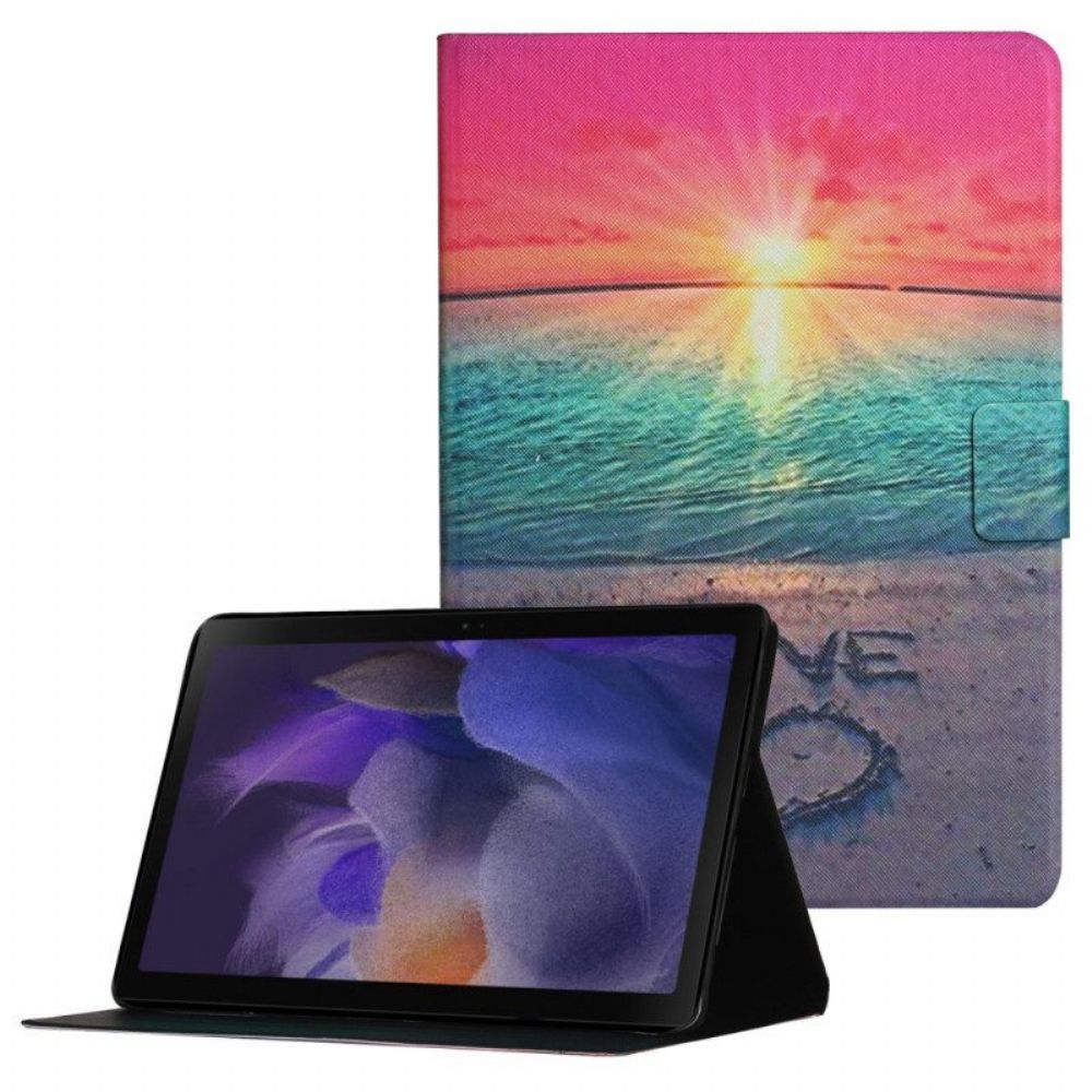 Flip Case Für Samsung Galaxy Tab A8 (2024) Sonnenuntergangsliebe