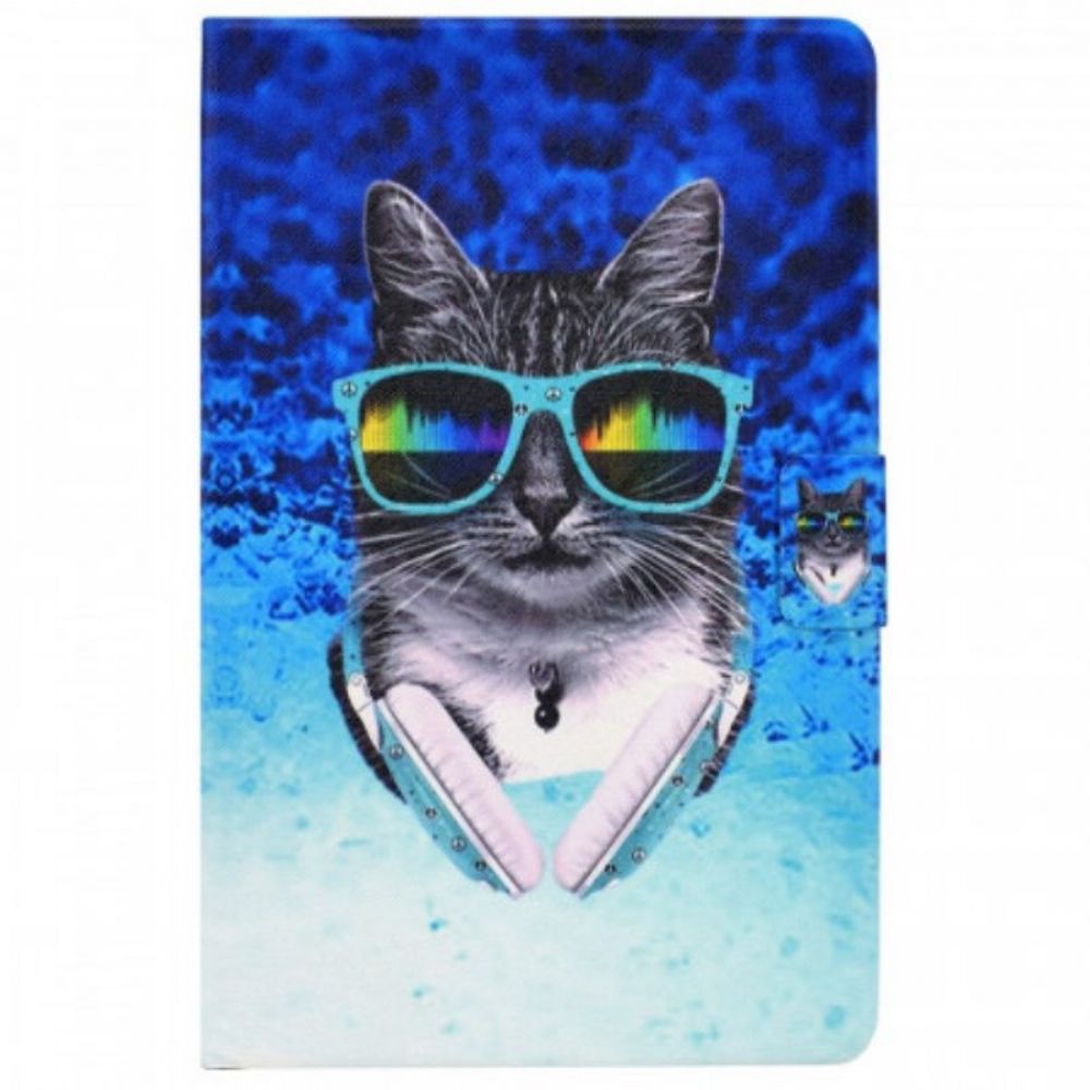 Lederhüllen Für Samsung Galaxy Tab A8 (2024) Disco-katze