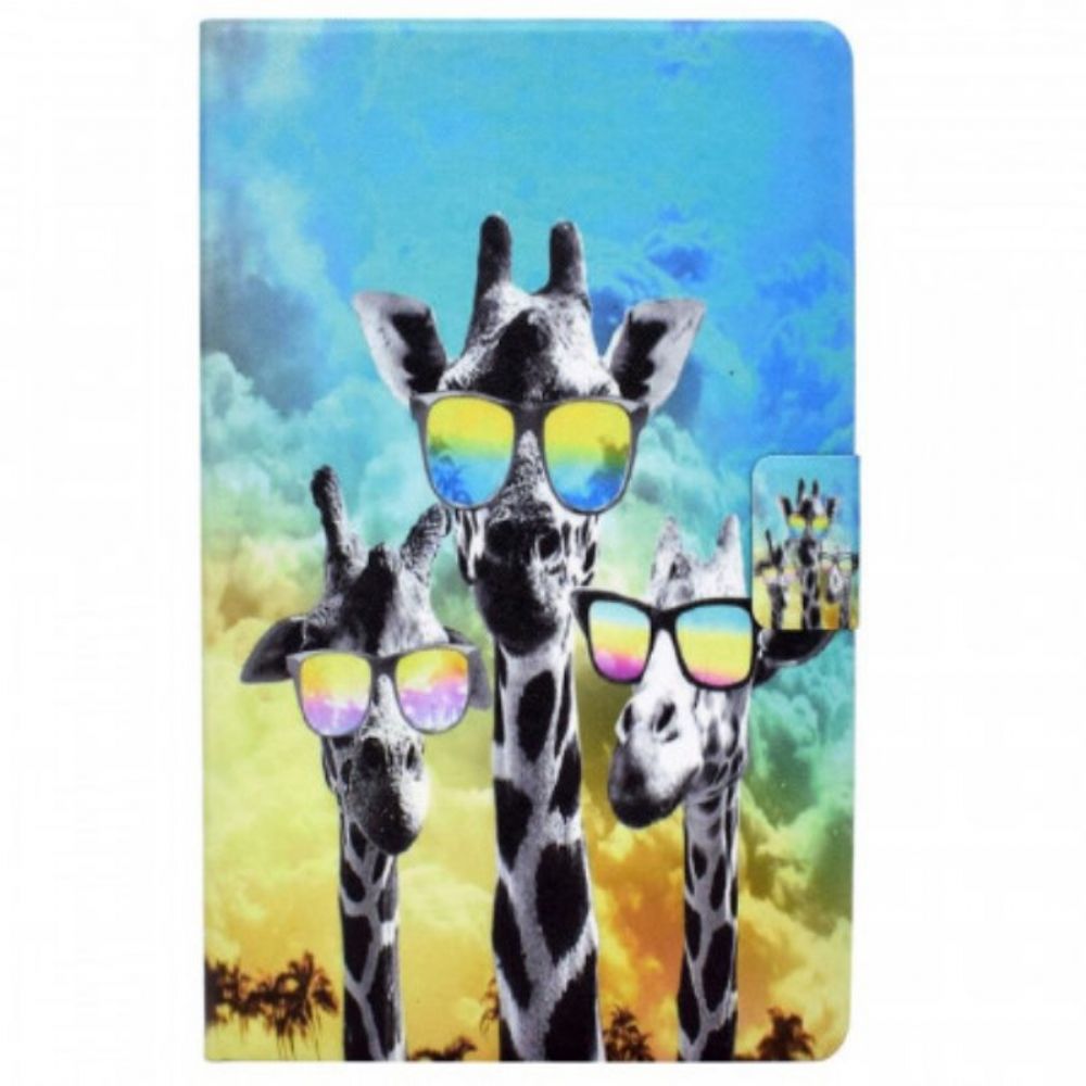 Lederhüllen Für Samsung Galaxy Tab A8 (2024) Funky Giraffen