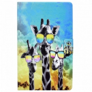 Lederhüllen Für Samsung Galaxy Tab A8 (2024) Funky Giraffen