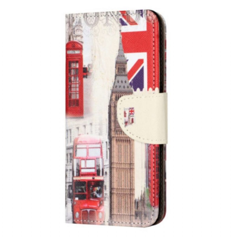 Flip Case Für iPhone 15 Plus Londoner Leben