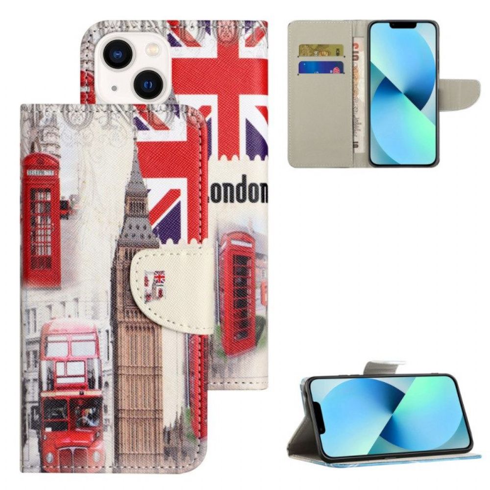 Flip Case Für iPhone 15 Plus Londoner Leben