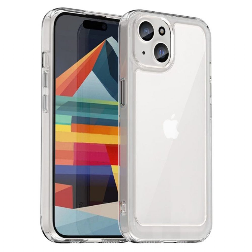 Handyhülle Für iPhone 15 Plus Rückseite Aus Acryl Und Kanten Aus Silikon