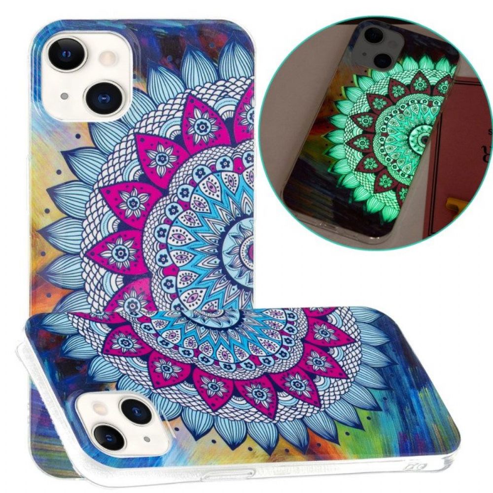 Hülle Für iPhone 15 Plus Fluoreszierendes Mandala