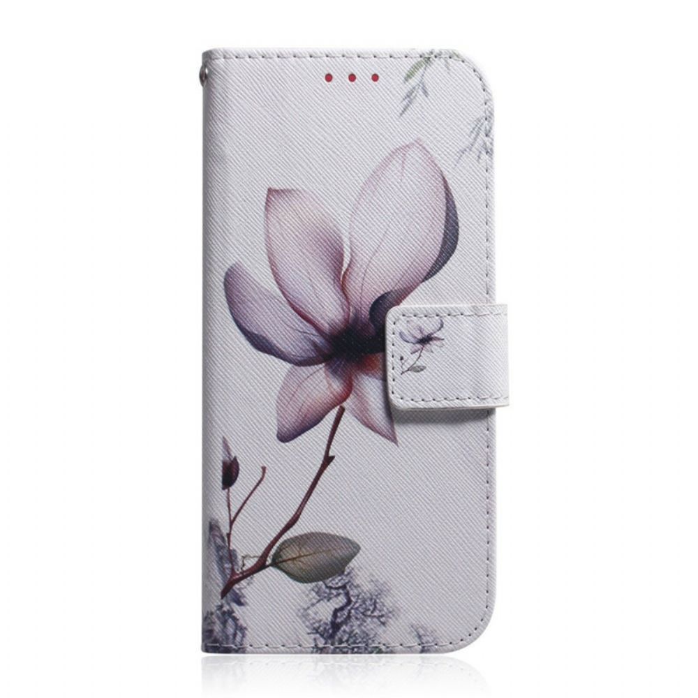 Flip Case Für iPhone 13 Pro Max Alte Rosenblüte