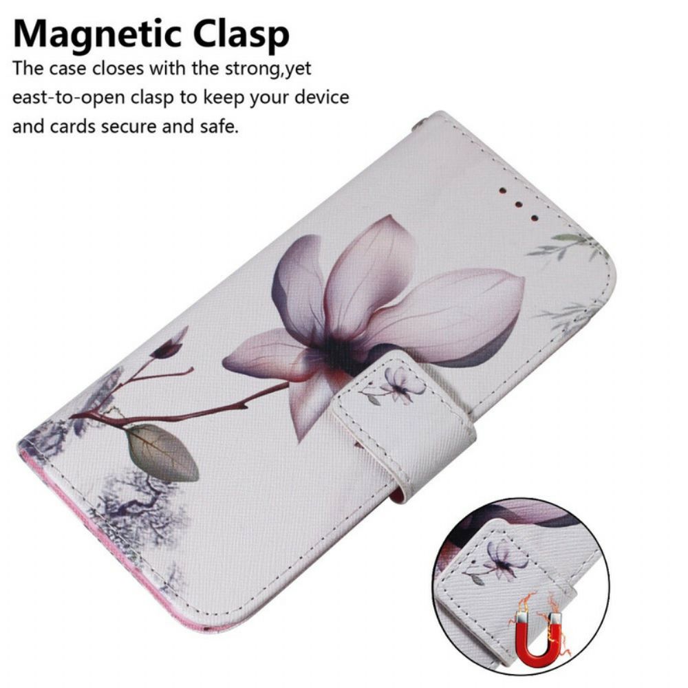 Flip Case Für iPhone 13 Pro Max Alte Rosenblüte