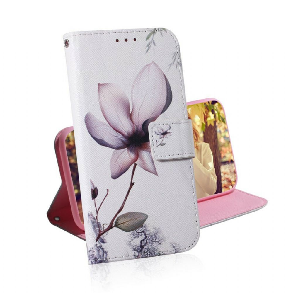 Flip Case Für iPhone 13 Pro Max Alte Rosenblüte