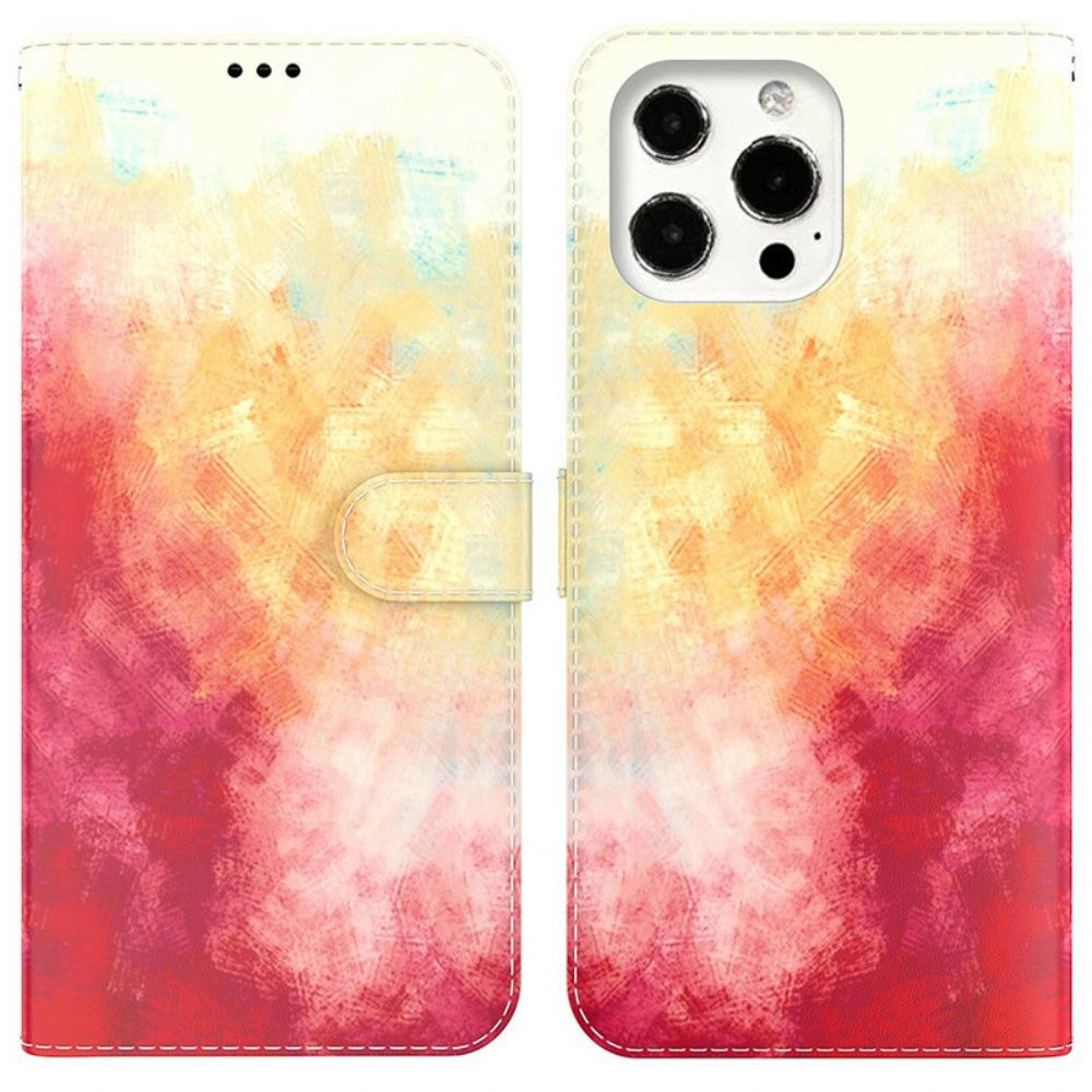 Flip Case Für iPhone 13 Pro Max Aquarell