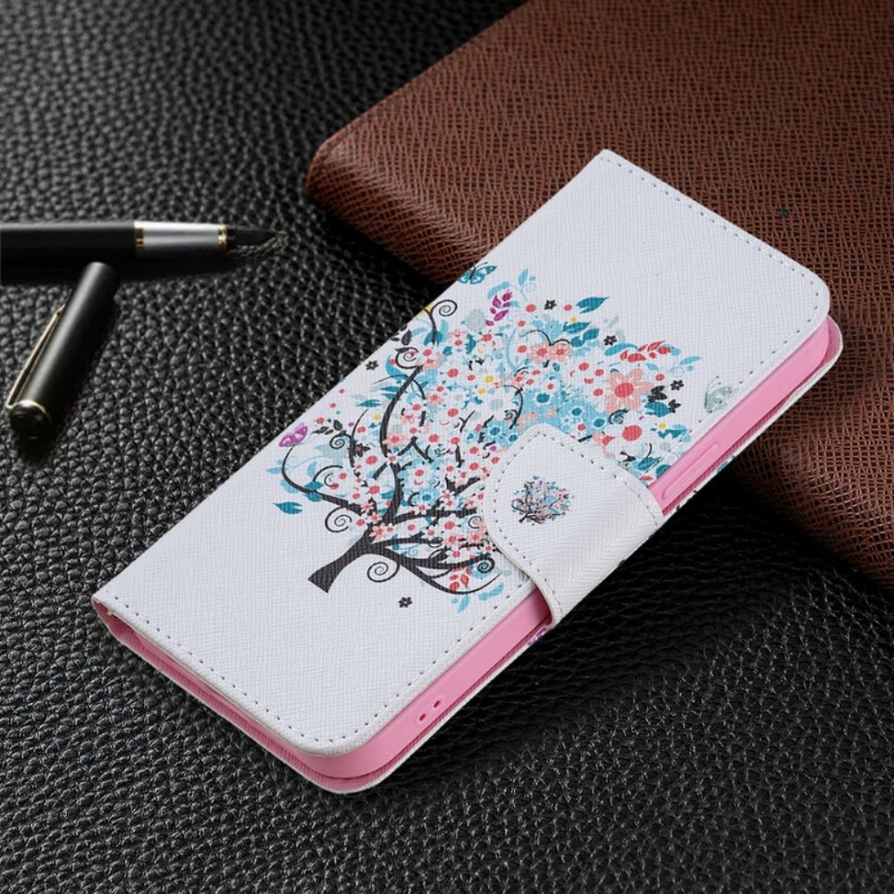 Flip Case Für iPhone 13 Pro Max Blumiger Baum