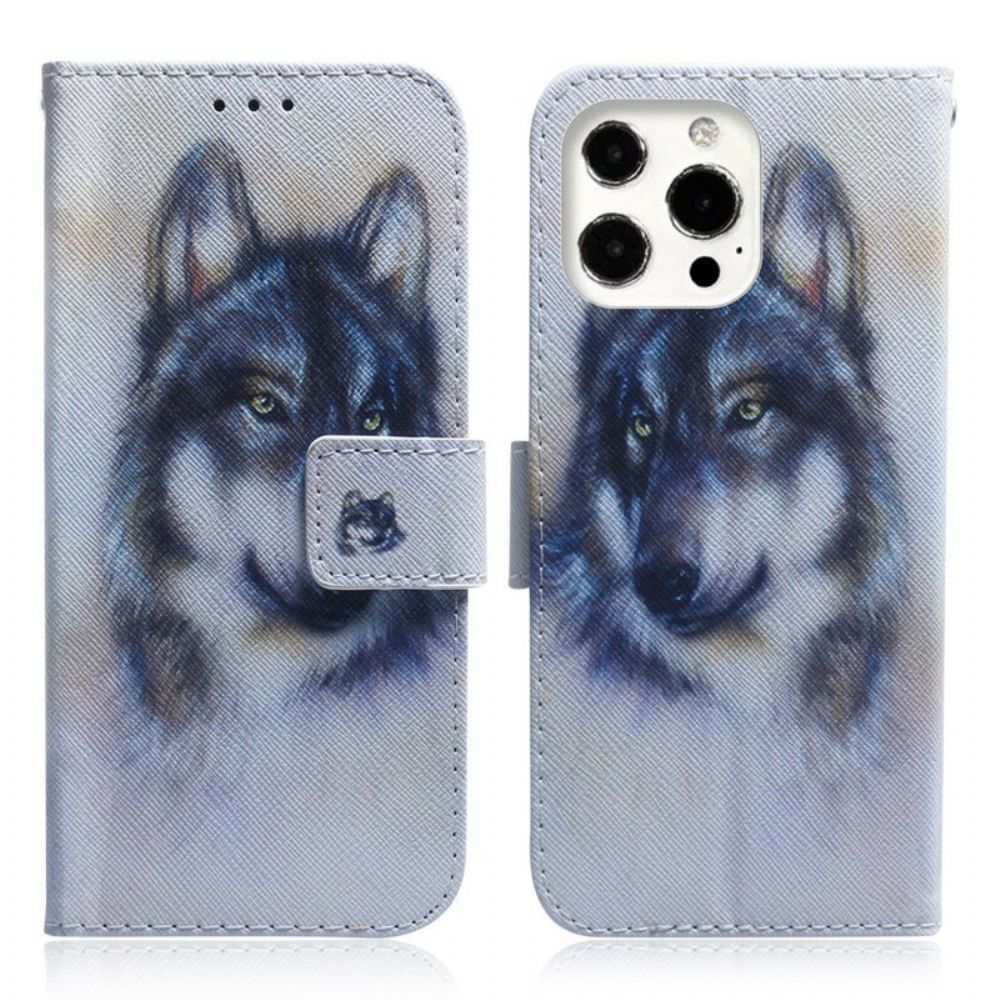 Flip Case Für iPhone 13 Pro Max Hundeblick