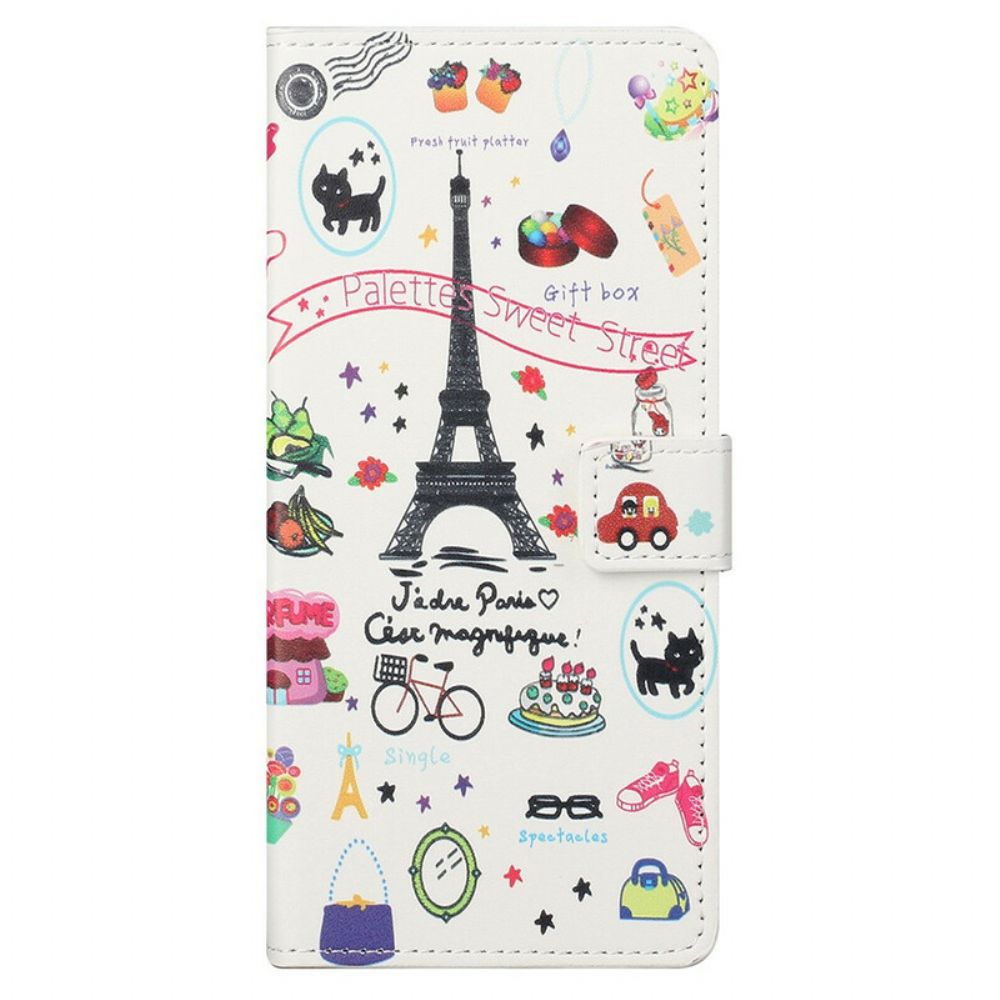 Flip Case Für iPhone 13 Pro Max Ich Liebe Paris