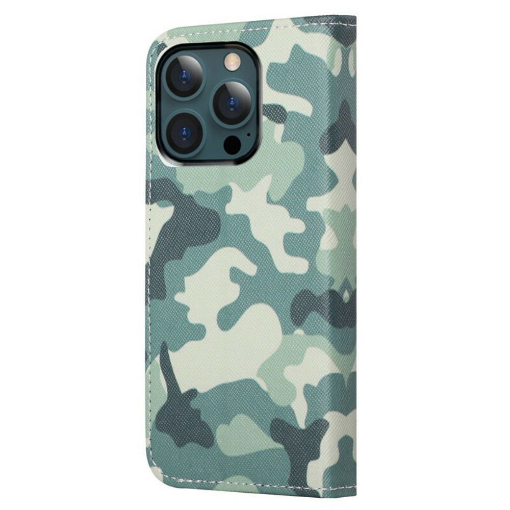 Flip Case Für iPhone 13 Pro Max Militärische Tarnung