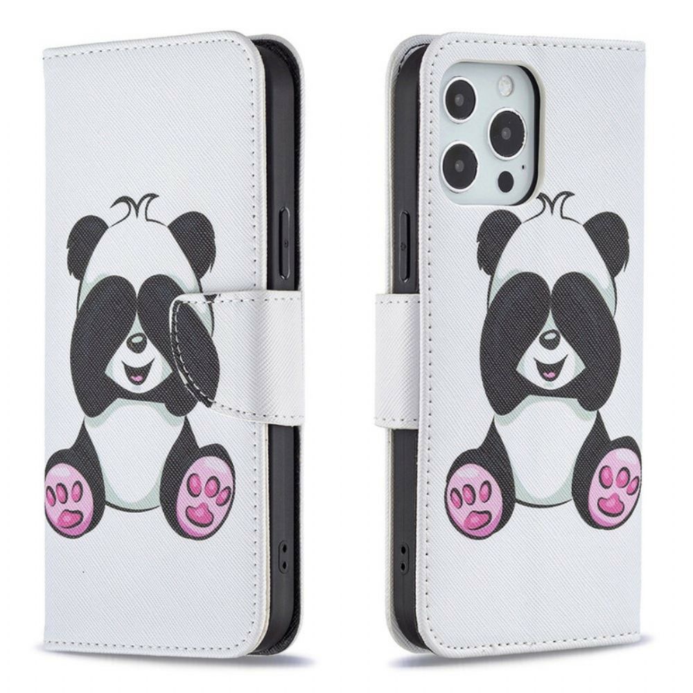 Flip Case Für iPhone 13 Pro Max Panda-spaß