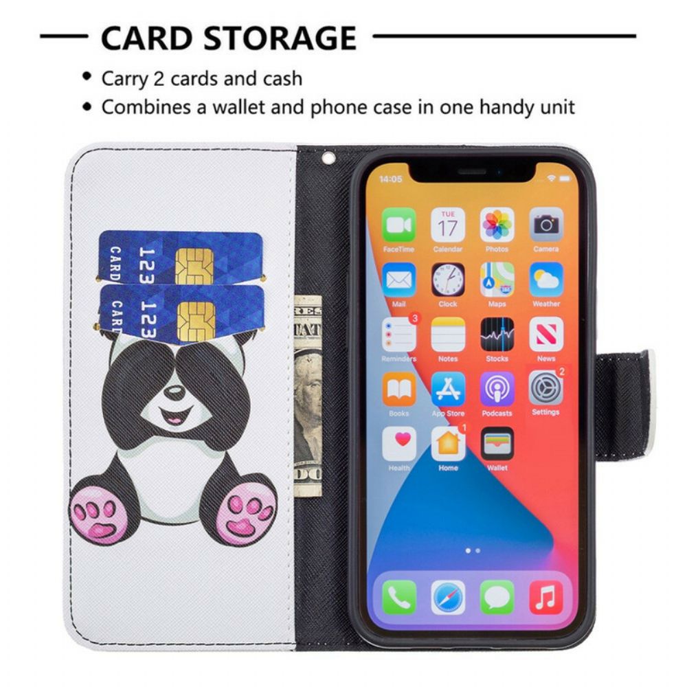 Flip Case Für iPhone 13 Pro Max Panda-spaß