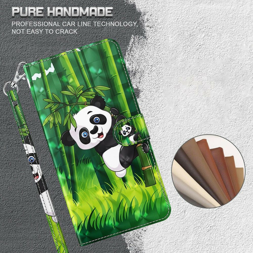 Flip Case Für iPhone 13 Pro Max Panda Und Bambus