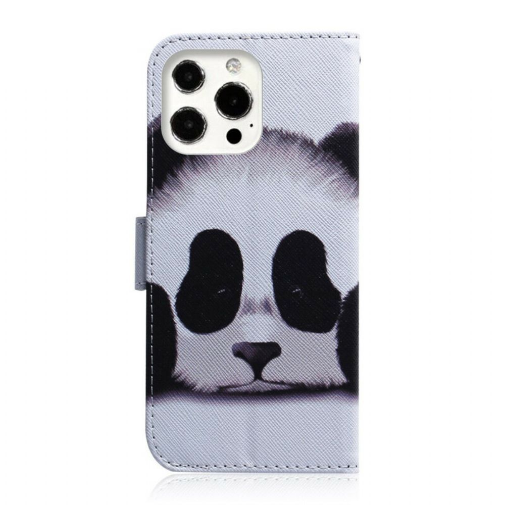 Flip Case Für iPhone 13 Pro Max Pandagesicht