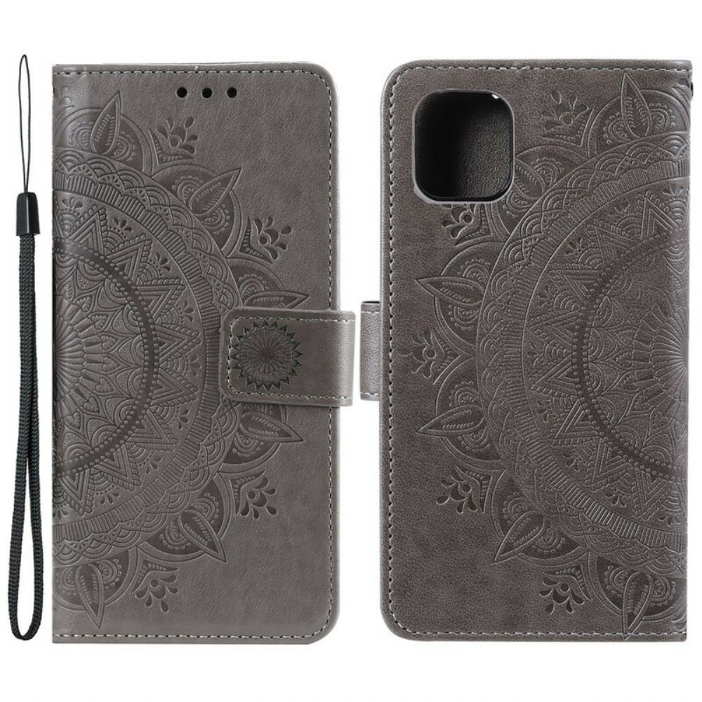 Flip Case Für iPhone 13 Pro Max Sonnen-mandala