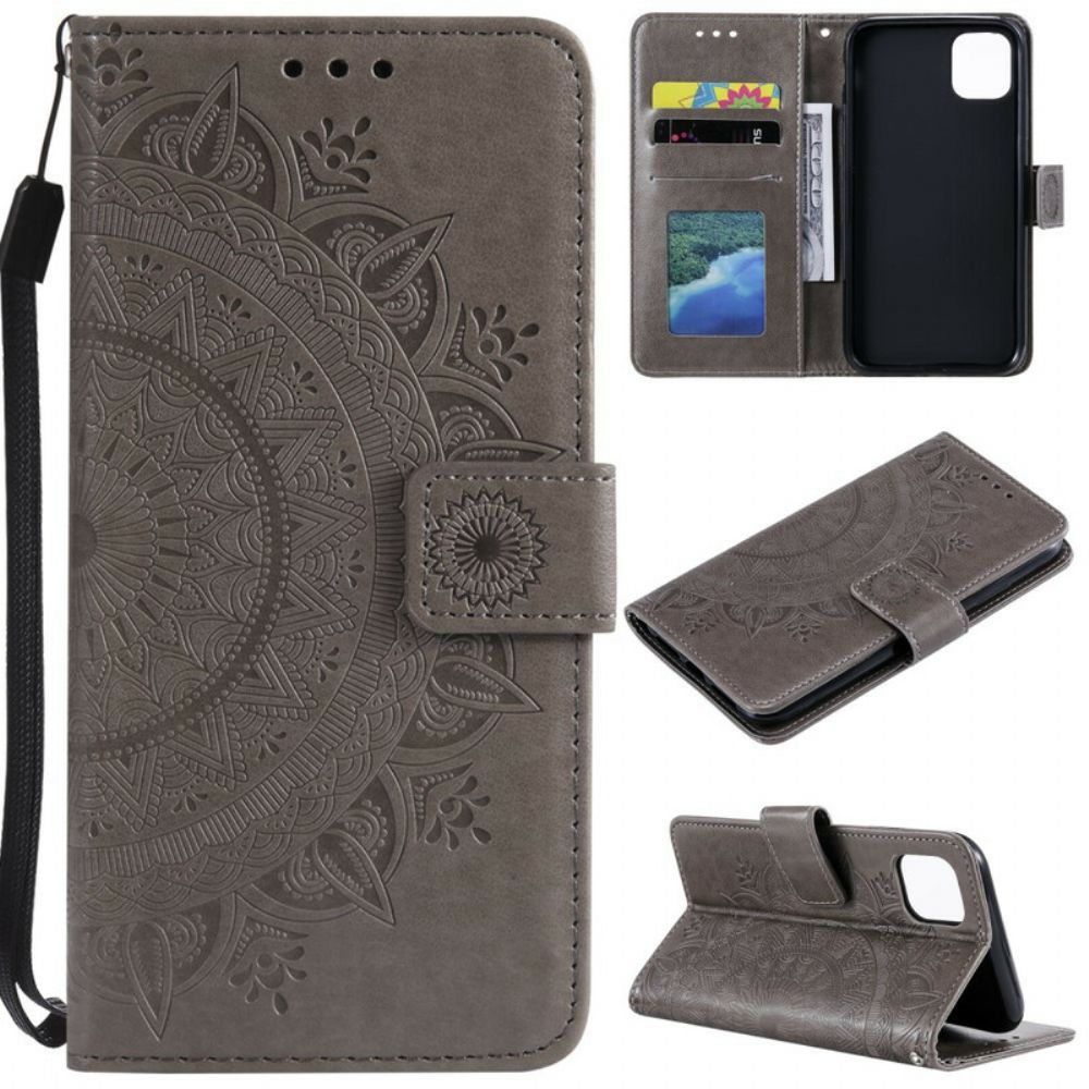 Flip Case Für iPhone 13 Pro Max Sonnen-mandala