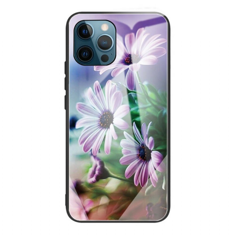 Handyhülle Für iPhone 13 Pro Max Realistische Blumen Aus Gehärtetem Glas