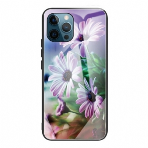 Handyhülle Für iPhone 13 Pro Max Realistische Blumen Aus Gehärtetem Glas