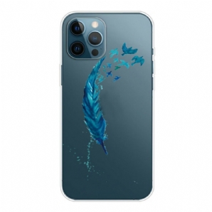 Handyhülle Für iPhone 13 Pro Max Schöne Blaue Feder