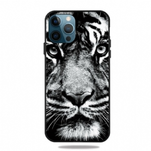 Handyhülle Für iPhone 13 Pro Max Schwarzer Und Weißer Tiger