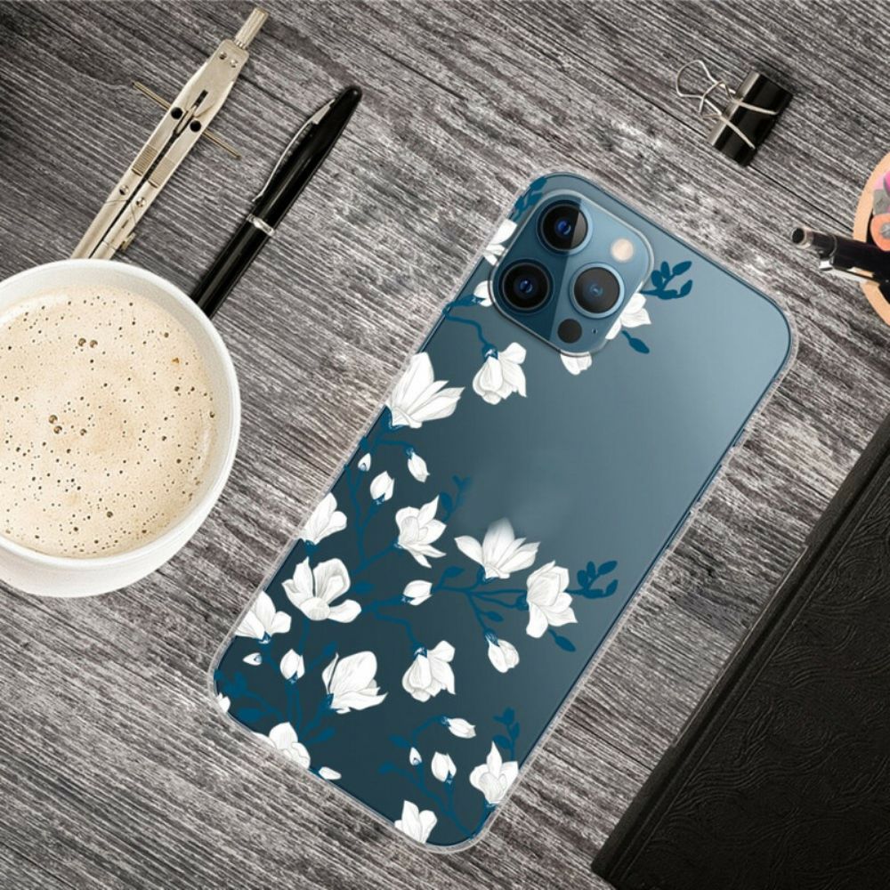 Handyhülle Für iPhone 13 Pro Max Weiße Blumen