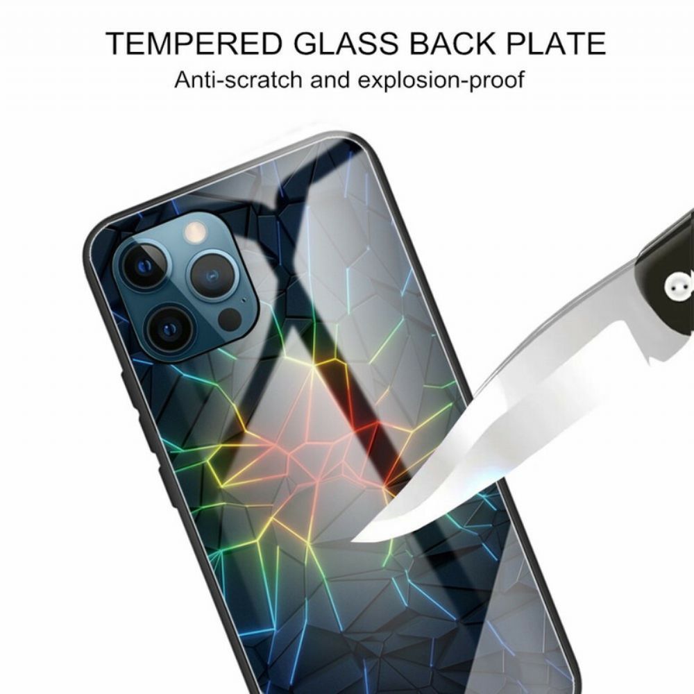 Hülle Für iPhone 13 Pro Max Gehärtetes Glas Geometrie