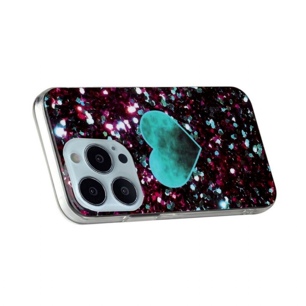 Hülle Für iPhone 13 Pro Max Glitzermarmor