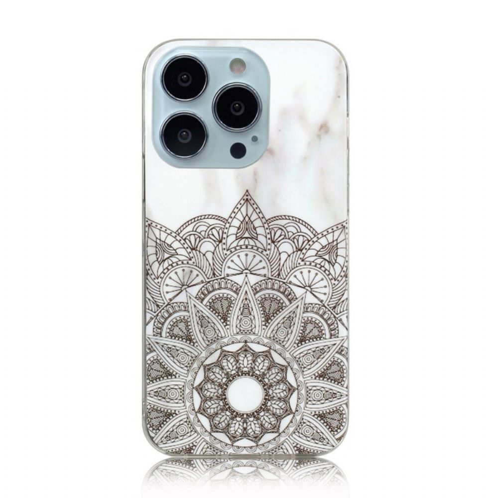 Hülle Für iPhone 13 Pro Max Mandala Aus Marmor