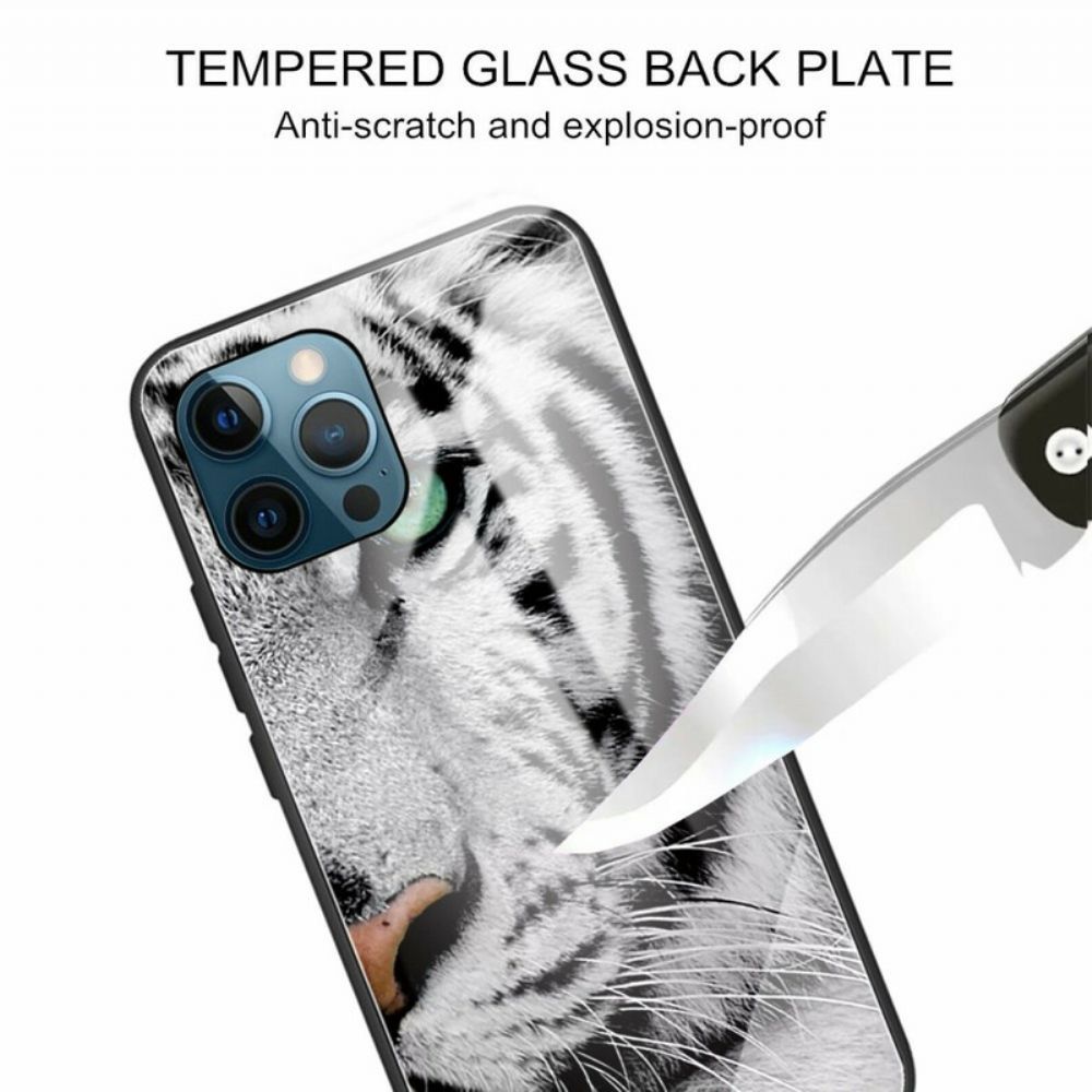 Hülle Für iPhone 13 Pro Max Tiger Gehärtetes Glas