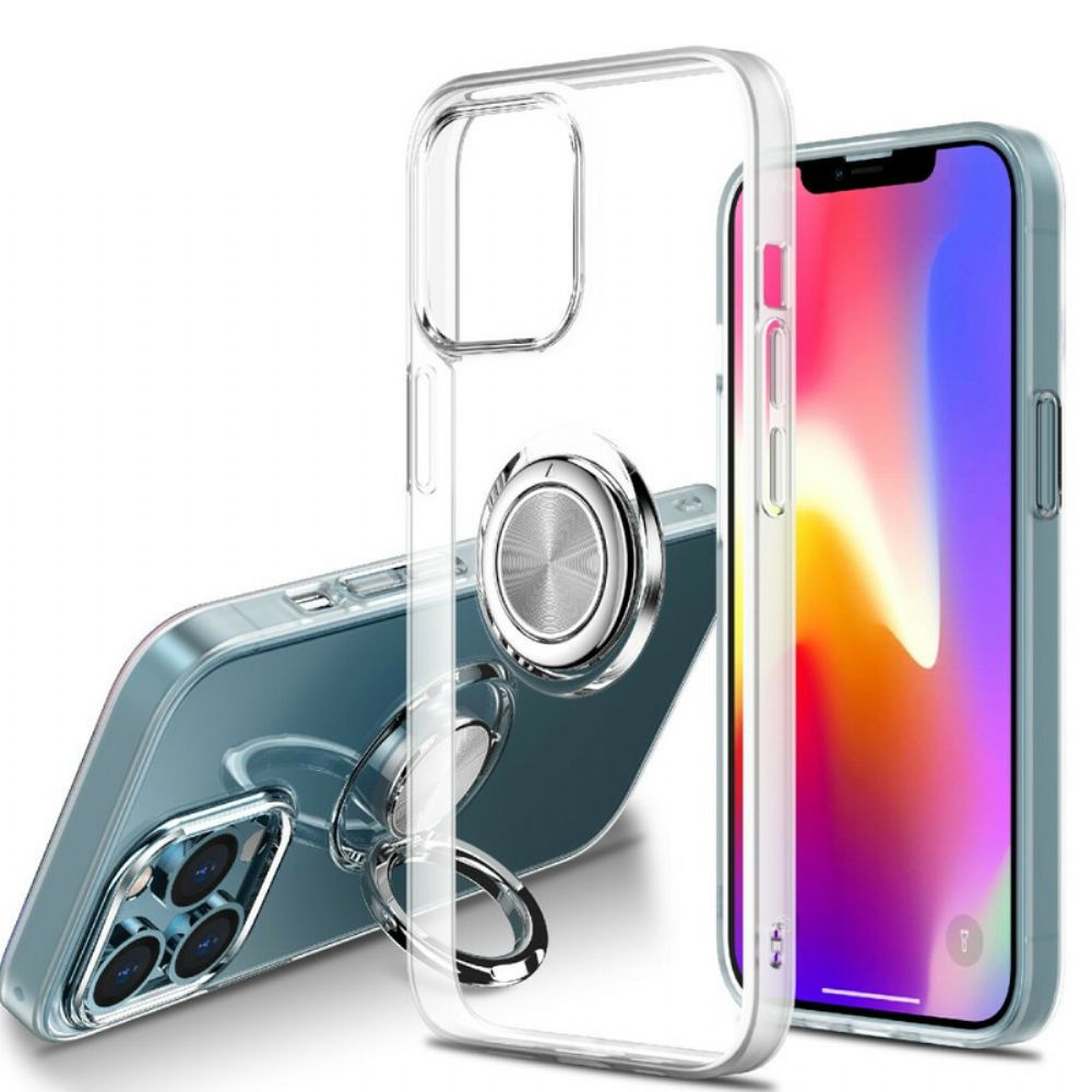 Hülle Für iPhone 13 Pro Max Transparent Mit Ring-unterstützung