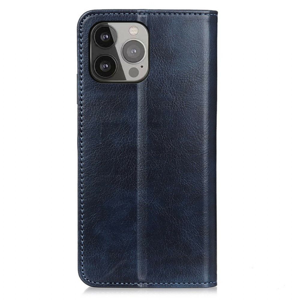 Schutzhülle Für iPhone 13 Pro Max Flip Case Litchi-spaltleder