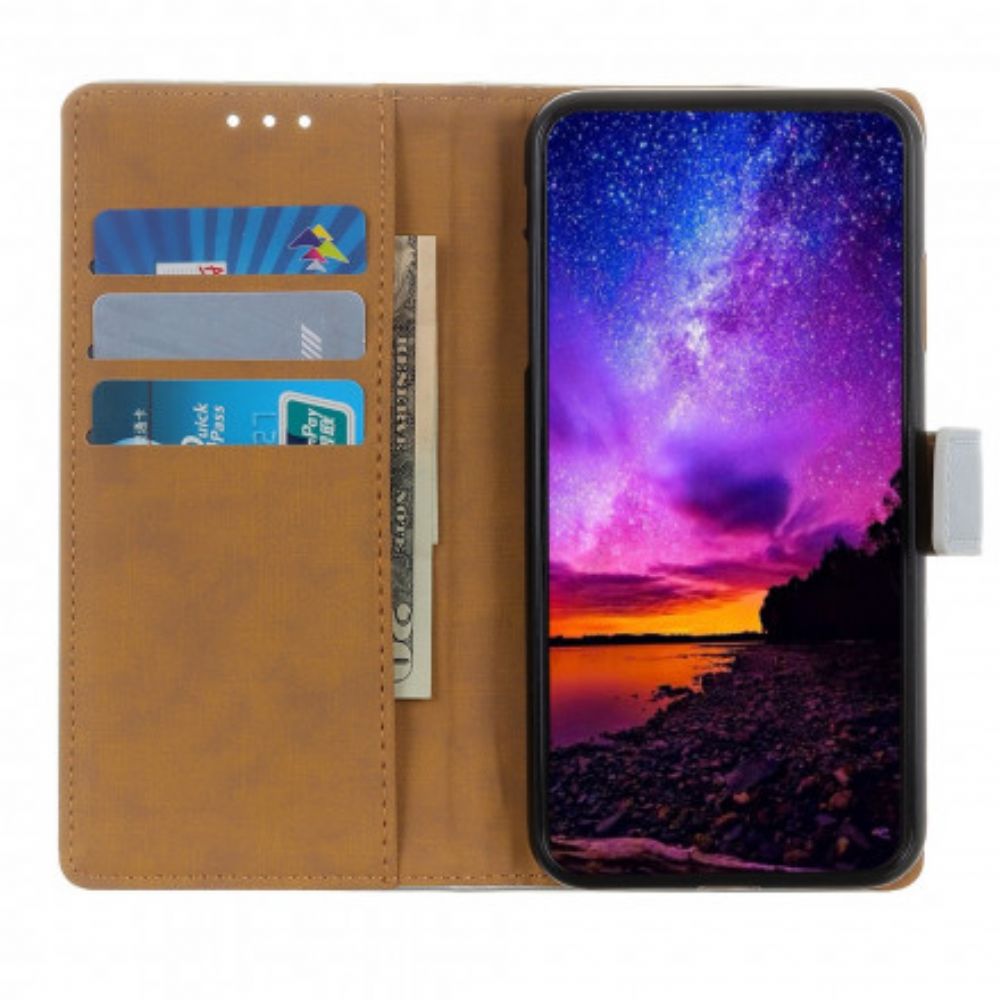 Flip Case Für Realme 8 / 8 Pro Einfaches Kunstleder