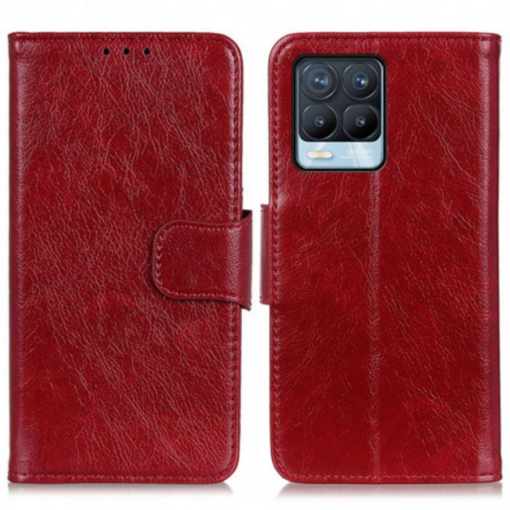 Flip Case Für Realme 8 / 8 Pro Spaltnappaleder