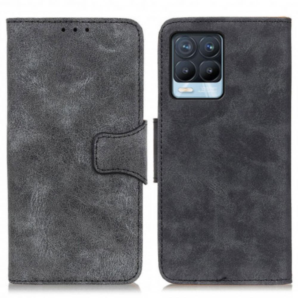 Flip Case Für Realme 8 / 8 Pro Vintage Spaltleder