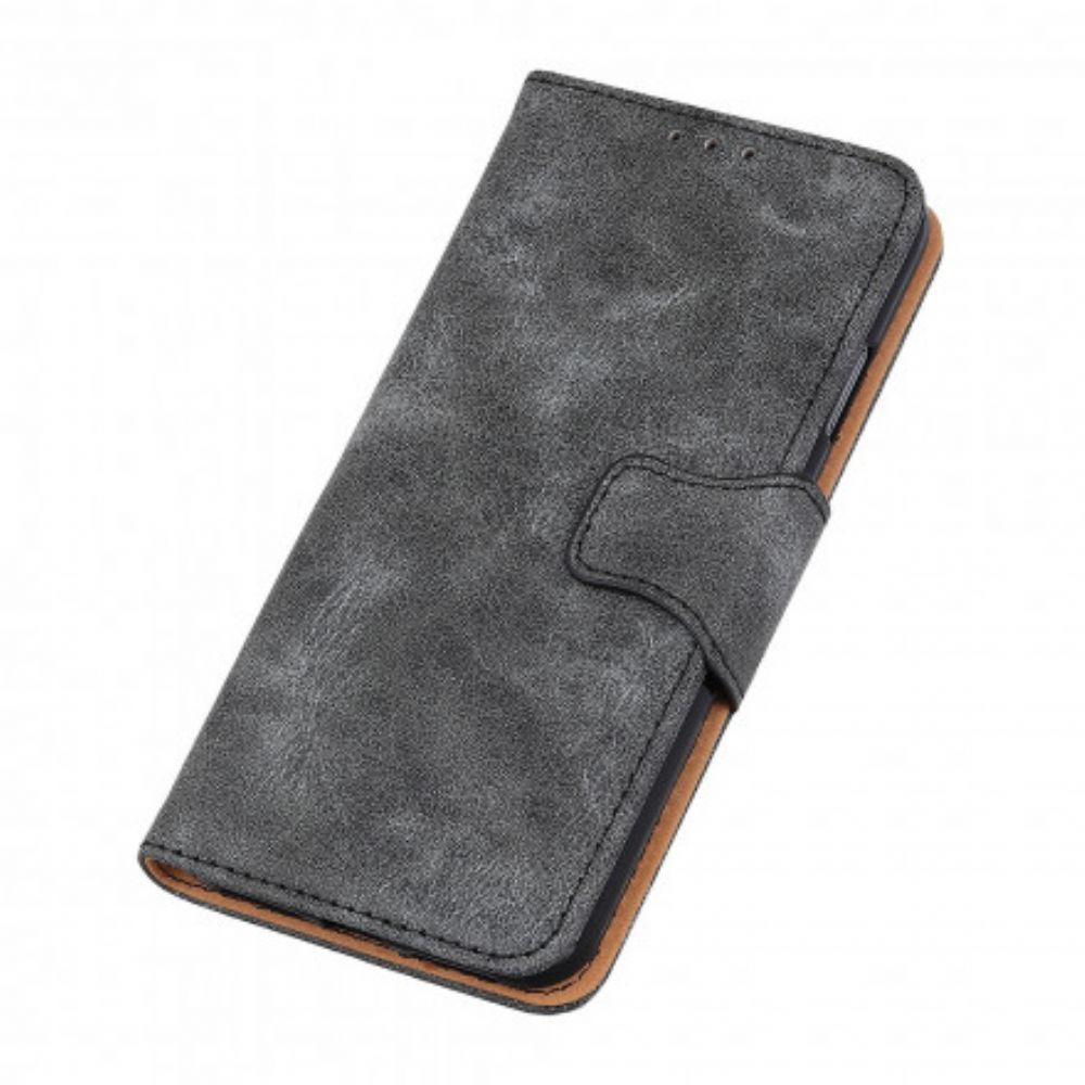 Flip Case Für Realme 8 / 8 Pro Vintage Spaltleder