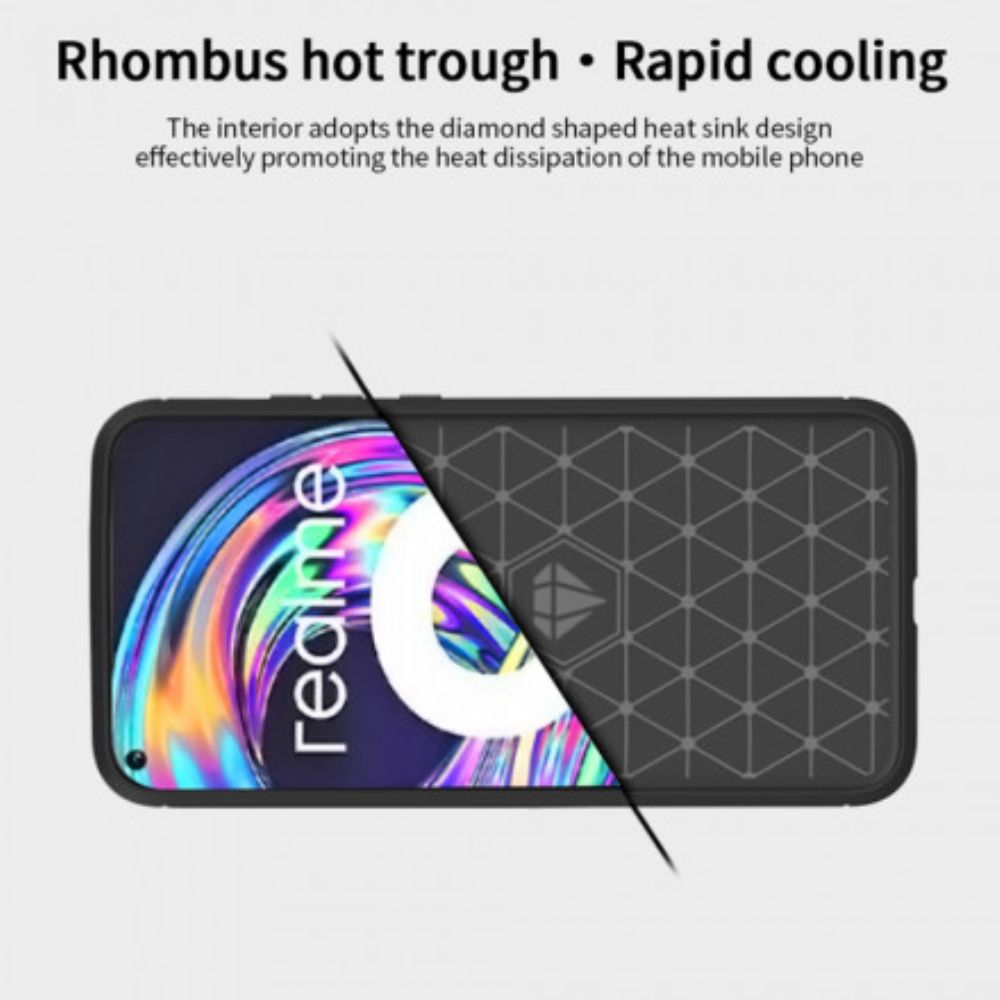 Handyhülle Für Realme 8 / 8 Pro Mofi Gebürstete Kohlefaser