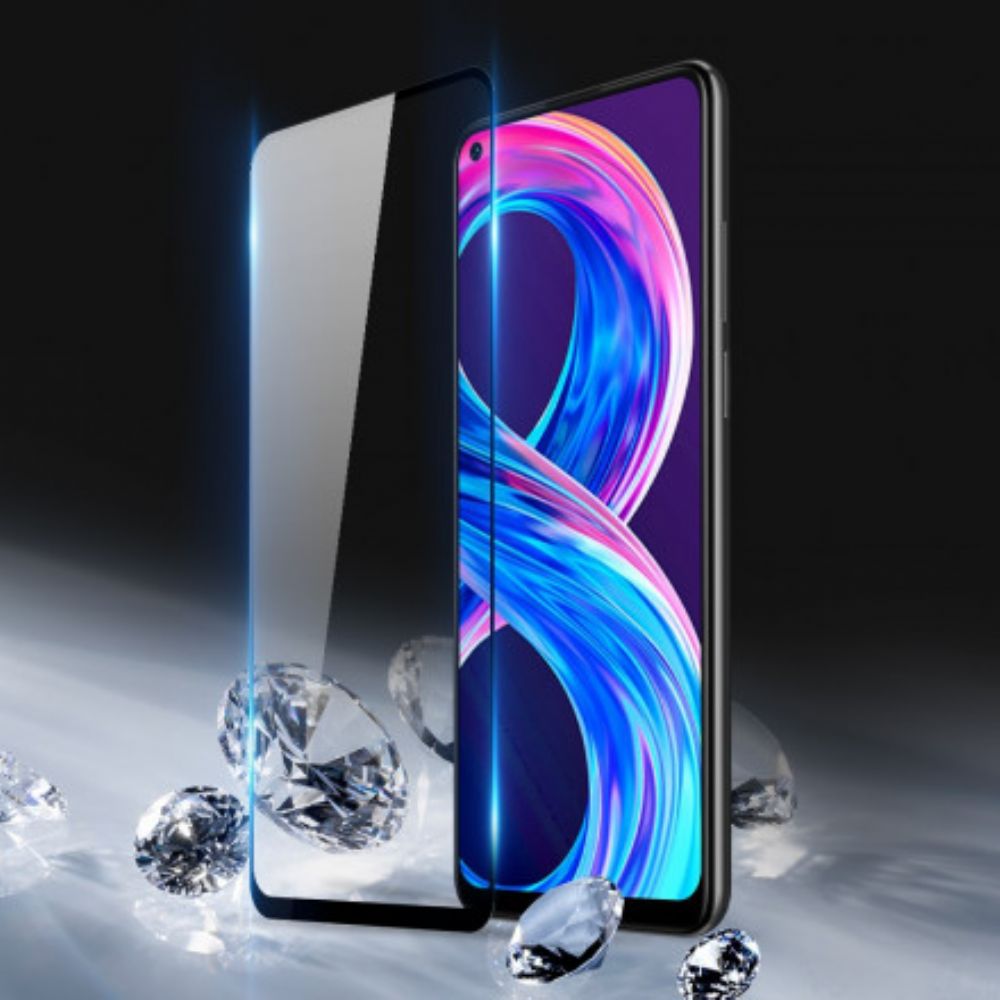 Realme 8/8 Pro Displayschutzfolie Aus Gehärtetem Glas Mit Schwarzen Rändern