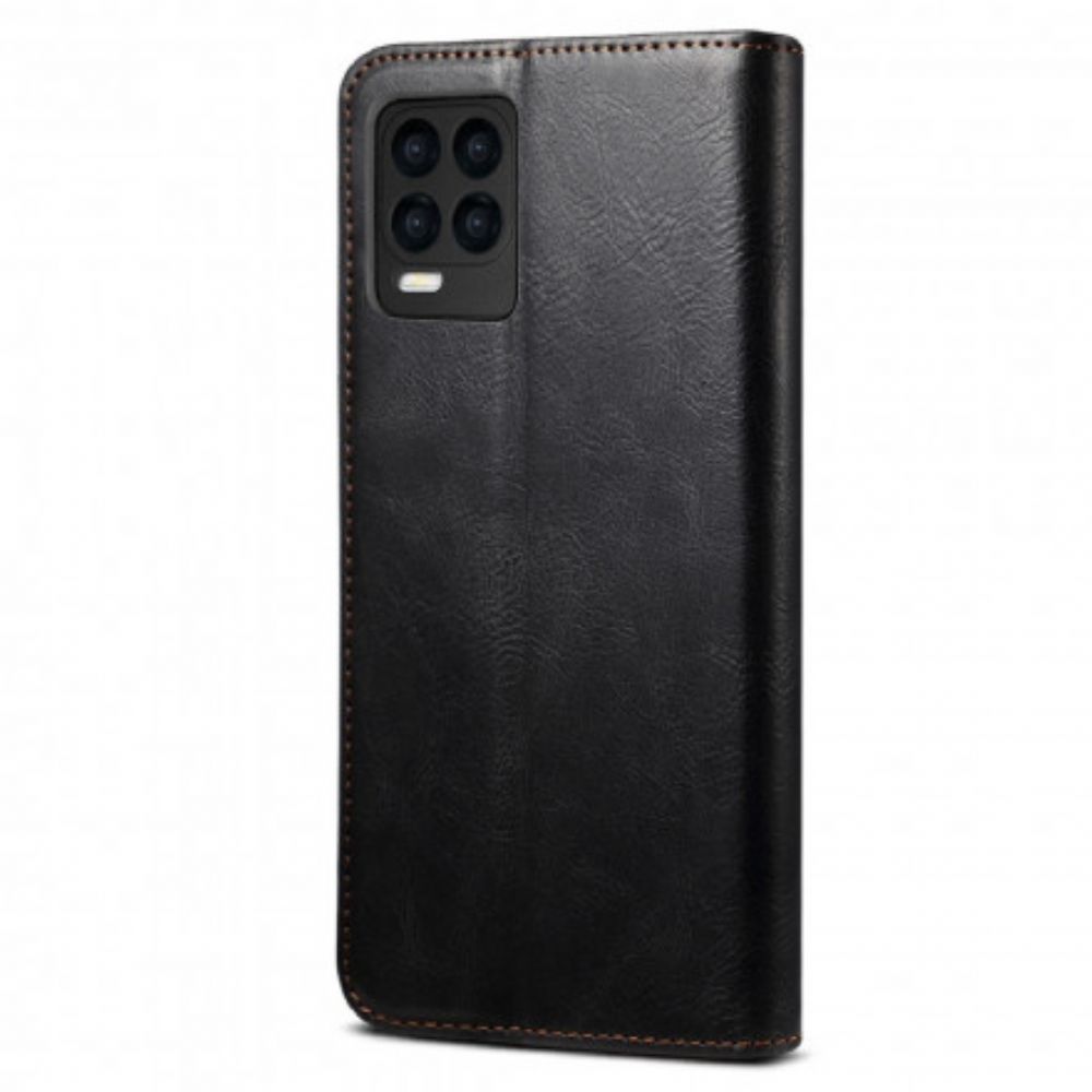 Schutzhülle Für Realme 8 / 8 Pro Flip Case Gewachstes Kunstleder