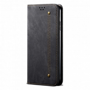 Schutzhülle Für Realme 8 / 8 Pro Flip Case Jeansstoff