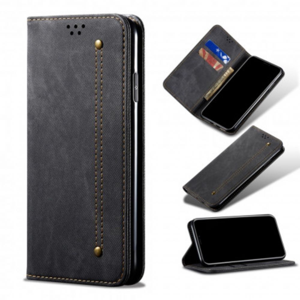 Schutzhülle Für Realme 8 / 8 Pro Flip Case Jeansstoff