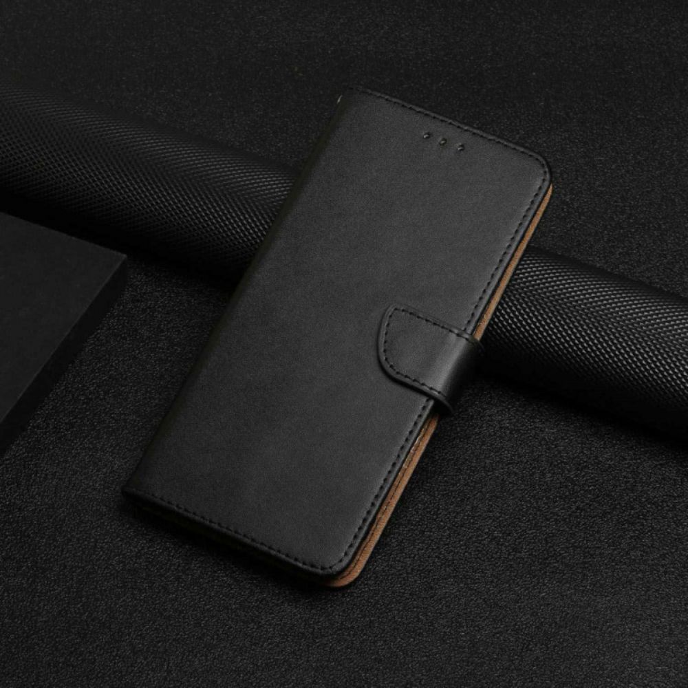 Flip Case Für Oppo Find X5 Lite Echtes Nappaleder