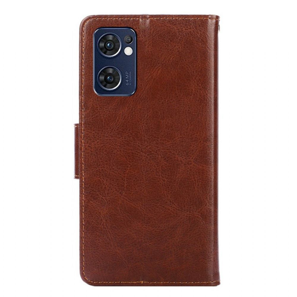 Flip Case Für Oppo Find X5 Lite Flip Case Farbige Magnetklappe