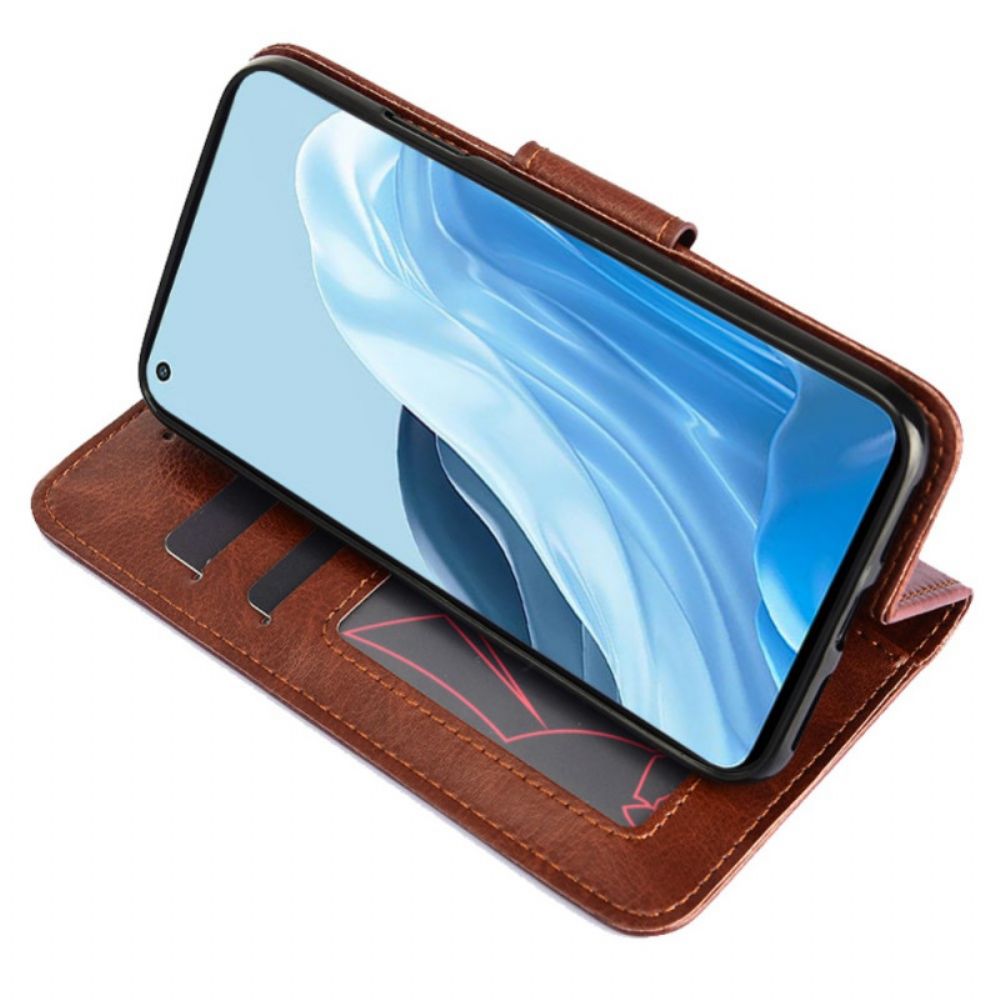 Flip Case Für Oppo Find X5 Lite Flip Case Farbige Magnetklappe