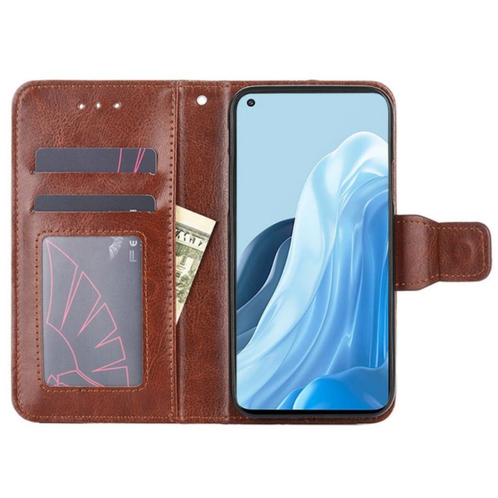 Flip Case Für Oppo Find X5 Lite Flip Case Farbige Magnetklappe