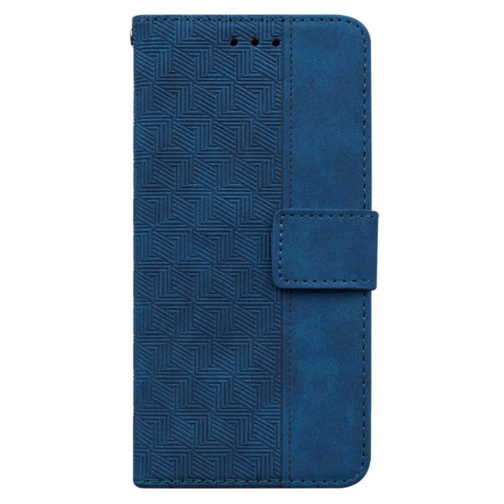 Flip Case Für Oppo Find X5 Lite Kubische Textur