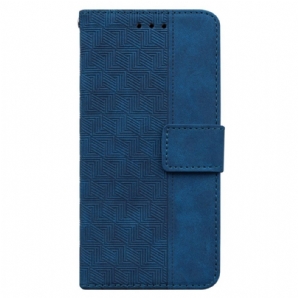 Flip Case Für Oppo Find X5 Lite Kubische Textur