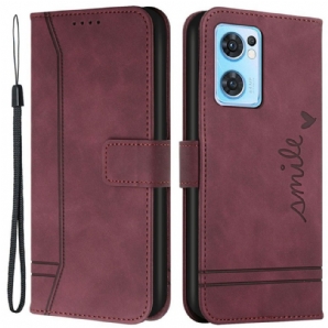 Flip Case Für Oppo Find X5 Lite Lächle