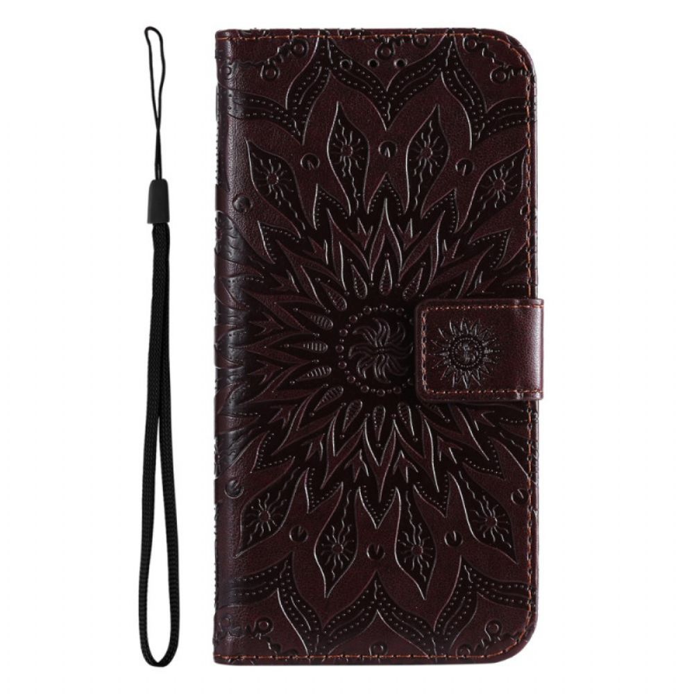 Flip Case Für Oppo Find X5 Lite Mit Kordel Sonnenriemen-mandala